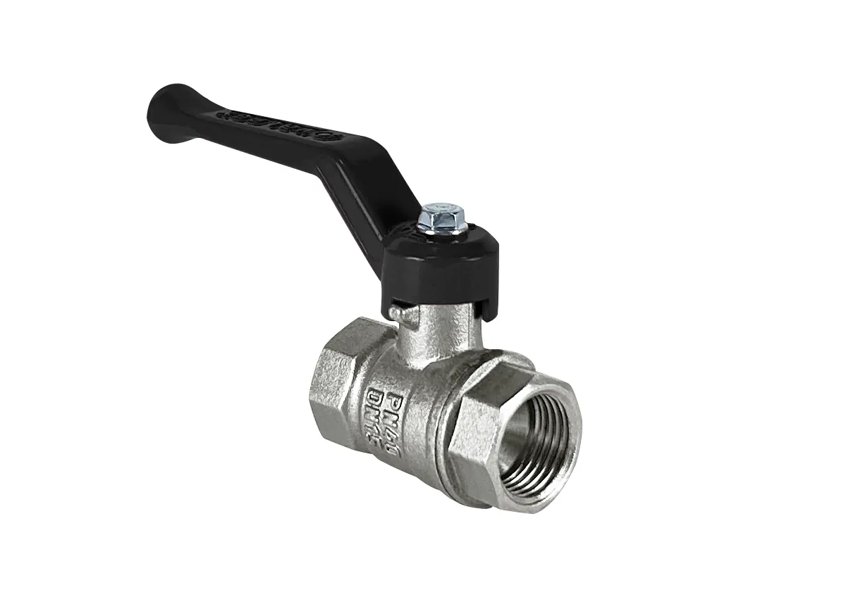 Кран шаровой Ду 25 вн.-вн. ручка латунь никель Valfex DeltaPro VF.214.NR1.100.DP